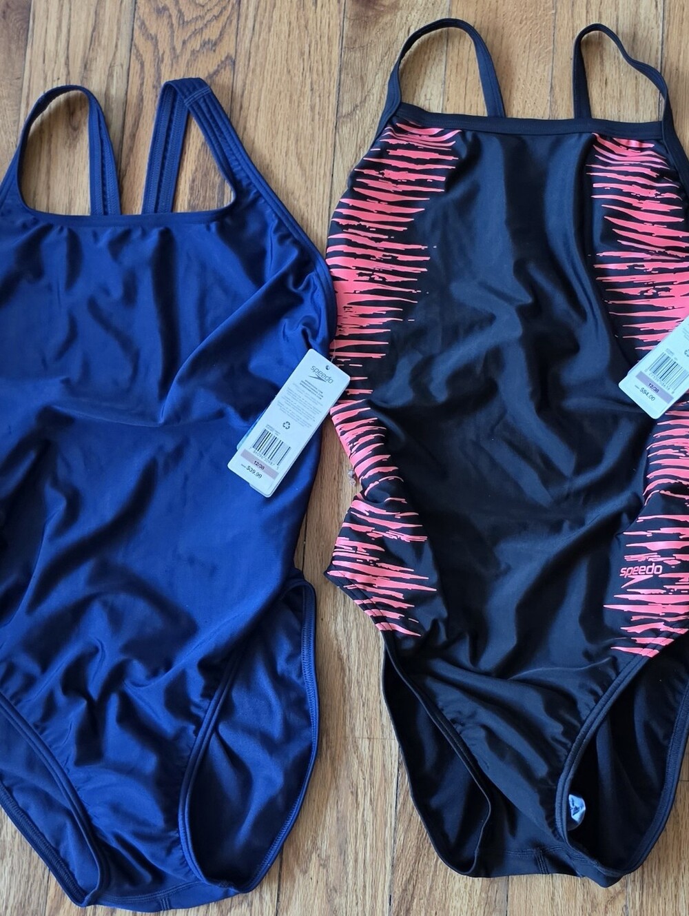NWT Speedos - Navy & Black / Orange Accent